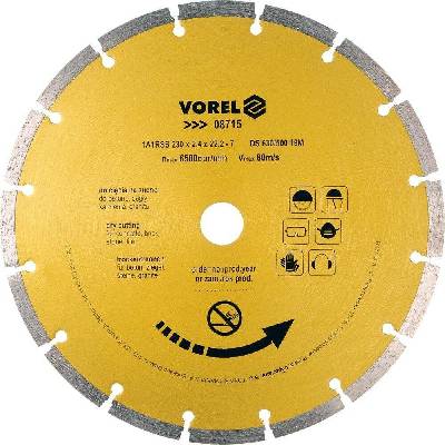 Vorel kotouč diamantový 230 x 22,2 x 2,4 mm segmentový TO-08715
