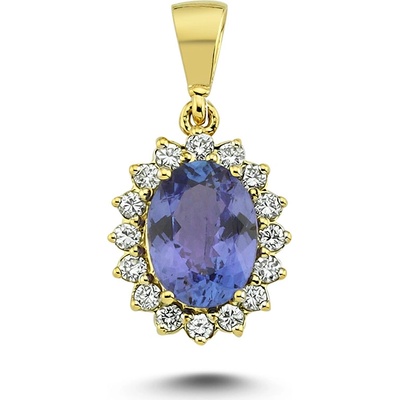 Lillian Vassago Zlatý přívěsek s tanzanitem a diamanty LLV11 SMP5650 01 TAN
