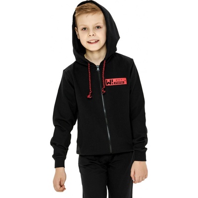 Winkiki Kids Wear chlapecká mikina s kapucí Own Way černá