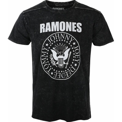 мъжка тениска Ramones - Presidential Seal Snow Wash - ROCK OFF - RASWASH02MB