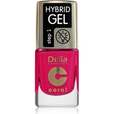 Delia Cosmetics Coral Nail Enamel Hybrid Gel gelový lak na nehty odstín 147 11 ml