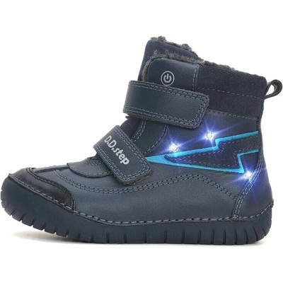 D.D.Step zimní kožené blikací boty W050-42707