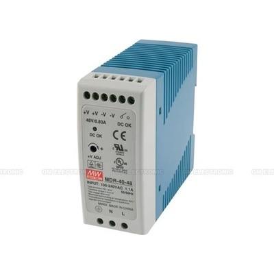 Mean Well MDR-40-24 Průmyslový napájecí zdroj 24V 40W na DIN lištu