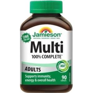 Jamieson 100% Complete Multi Мултивитамини за възрастни, 90 таблетки, Jamieson