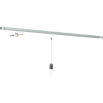 Závesný systém na zavesenie obrazov – SET Contour-Rail Strieborná 2m