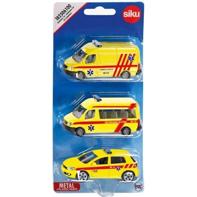Siku SIKU Blister Ambulance sada 3 aut česká verze 1:50