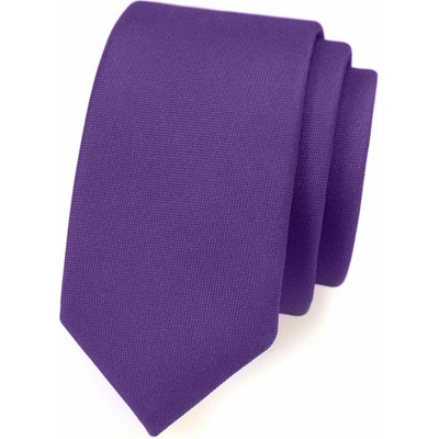 Matne slim kravata fialová