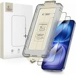 Tech-Protect 2 броя стъклени протектори за дисплей на iPhone 15 / 16 от Tech Protect Quick Set - Черни (5906302363179)