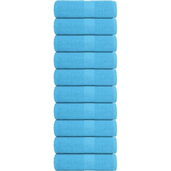 vidaXL Кърпи за гости FROGN 10 бр. Тюркоазени 30x50 см 360 г/м2 (136973)