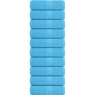 vidaXL Кърпи за гости FROGN 10 бр. Тюркоазени 30x50 см 360 г/м2 (136973)