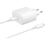 Samsung Захранване с технология за бързо зареждане и кабел с USB-C изход (бял) - Samsung PD 45W Wall Charger EP-TA845XWEGWW (ритейл опаковка) (EP-TA845XWEGWW )