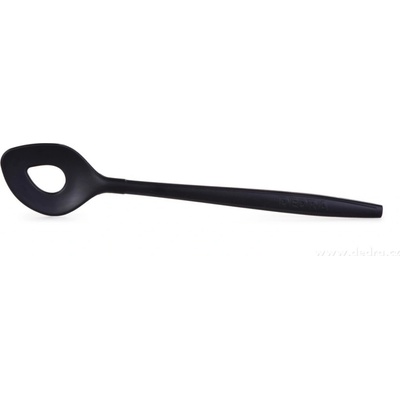 LEGENDS | silikonová vařečka s otvorem a kovovým jádrem | 30 cm černá