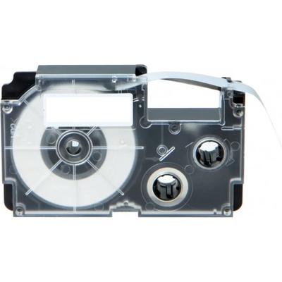 Compatible Casio R15YW (XR-24HSYW), 24mm x 2m, черен печат / жълт фон, свивам, съвместима лента (R15YE)