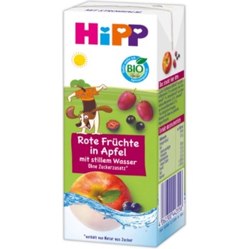 Hipp Био сок Hipp - От червени плодове и ябълка с вода, 200 ml