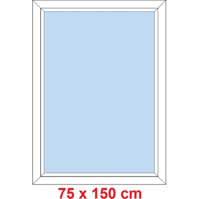 Soft Plastové okno 75x150 cm, FIX neotevíravé, Antracit struktura/bílá