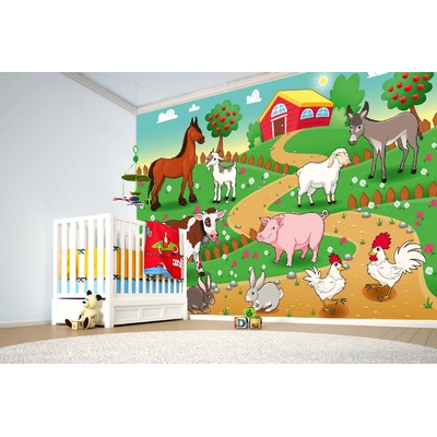 DIMEX ART Самозалепваща се флизелинова фототапета ферма 375 x 250 см