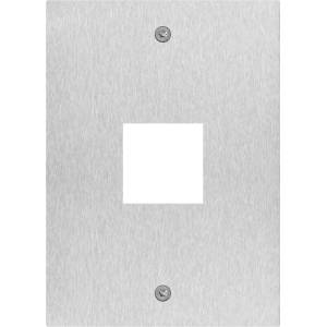 Vimar 41596 1-модулен капак с отвор 40 x 40 mm за четец, неръждаема стомана Due Fili Plus (V41596)