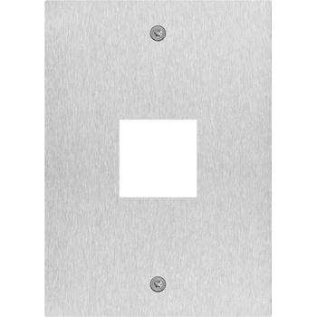 Image 1 of Vimar 41596 1-модулен капак с отвор 40 x 40 mm за четец, неръждаема стомана Due Fili Plus (V41596)