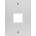 Vimar 41596 1-модулен капак с отвор 40 x 40 mm за четец, неръждаема стомана Due Fili Plus (V41596)