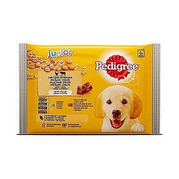 PEDIGREE ПАУЧ ДЖУНИЪР ПИЛЕШКО&ГОВЕЖДО&ОРИЗ 4x100ГР