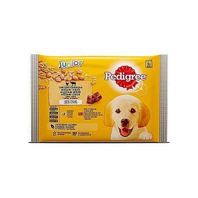 PEDIGREE ПАУЧ ДЖУНИЪР ПИЛЕШКО, ГОВЕЖДО и ОРИЗ в желе 4x100ГР