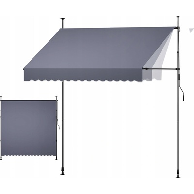 SucceBuy Markýza 250 x 185 cm šedá