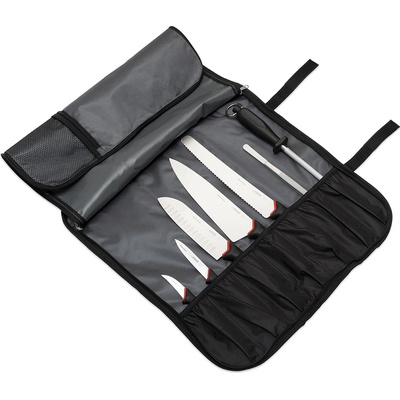 GIESSER Giesser, 7бр. ножове + точило, PrimeLine Чанта за ножове на шеф готвач, GIE. 8298. b. pl (GIE.8298.b.pl)