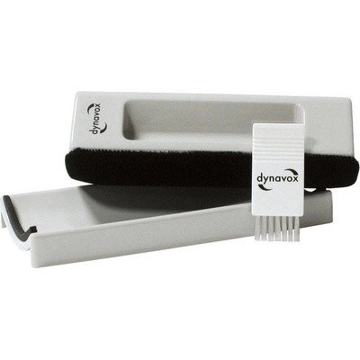 Dynavox Velvet Record Brush Grey: Semišový kartáč na LP s nylonovým kartáčkem pro hrot přenosky – Sleviste.cz