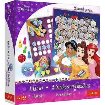Trefl Настолна игра 2 в 1 Disney Princess (Ludo/Snakes and Ladders) - детска