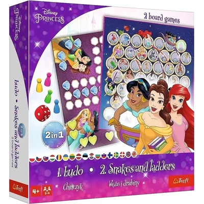 Trefl Настолна игра 2 в 1 Disney Princess (Ludo/Snakes and Ladders) - детска