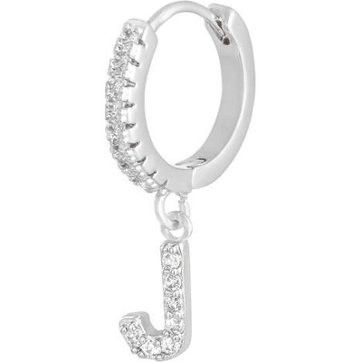 Ornamenti náušnice Letter silver zirkon Písmenko J OOR2619_J