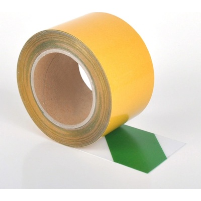 Univerzální podlahová páska WT-5125 – PVC, zeleno-bílá, 75 mm × 10 m