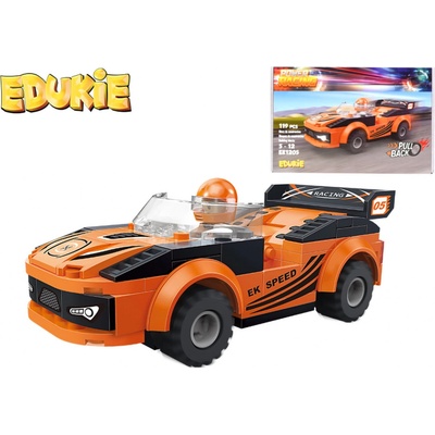 Edukie auto závodní oranžové na zpětný chod 119 ks – Hledejceny.cz
