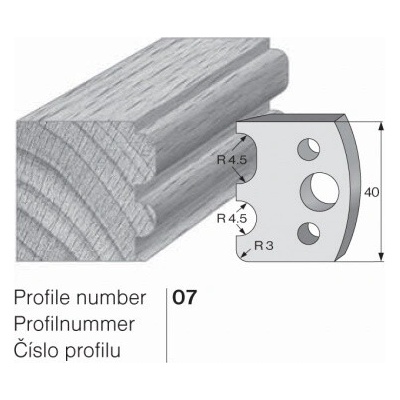 IGM profil 007 - pár omezovačů 40x4mm SP