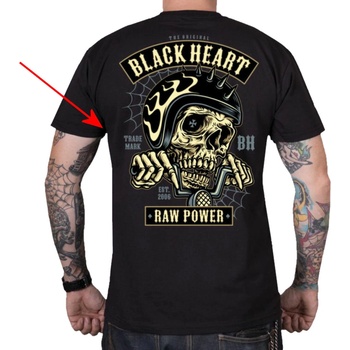 Image 1 of Black heart мъжка тениска black heart - raw power chopper - ЧЕРНА- С ДЕФЕКТ - my491