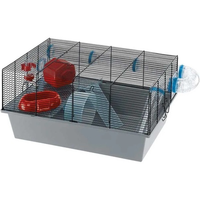 Ferplast - Cage Micky/Milos Large - Оборудвана клетка за хамстери и мишки - размер 58 х 38 х 30, 5 см