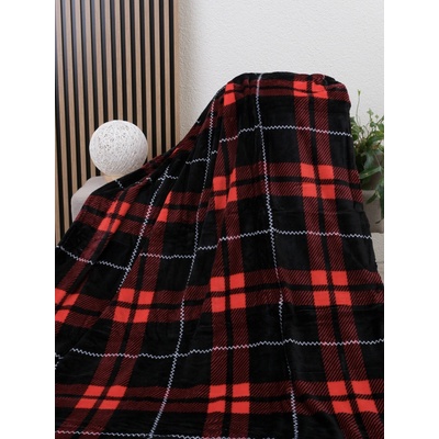 MKLuzkoviny.cz Deka mikroplyš 150 × 200 Scot červené