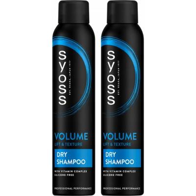 Syoss Volume Lift Suchý Šampon pro Slabé vlasy bez objemu 2 x 200 ml