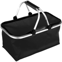 košík nákupní skládací obdél. 48x28x24cm Al+polyester mix barev