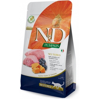 N&D Pumpkin CAT Neutered Lamb & Blueberry 5 kg
