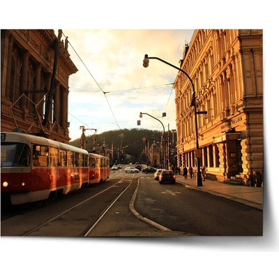 Sablio Plagát Električka v historickom meste - 60x40 cm