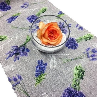 Olzatex Teflonový ubrus tisk Levandule nápis 50x100 cm