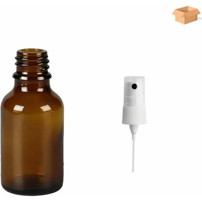 Luna Skleněná lékovka s bílým kosmetickým rozprašovačem 25 ml 156 ks