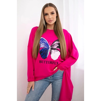 ! Kesi Blouse with an oversize fuchsia print ružová
