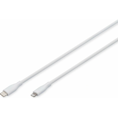 Digitus AK-600110-010-W USB 2.0; vidlice Apple Lightning,USB C vidlice, 1m, bílý