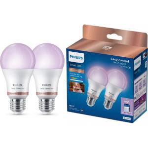 Philips Комплект от 2 бр. димируеми LED RGB крушки Philips SMART A60 E27/12, 5W/230V 2200-6500K (P7685)