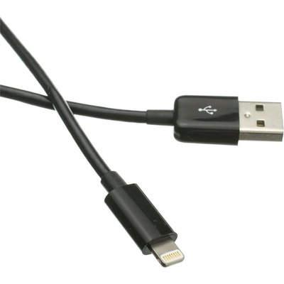 C-Tech CB-APL-20B USB 2.0 Lightning (IP5 a vyšší) nabíjací a synchronizačný kábel, 2m, černý