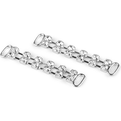 Prima-obchod Štrasová ozdoba na oděvy a doplňky 10x50 mm, barva 1 stříbrná
