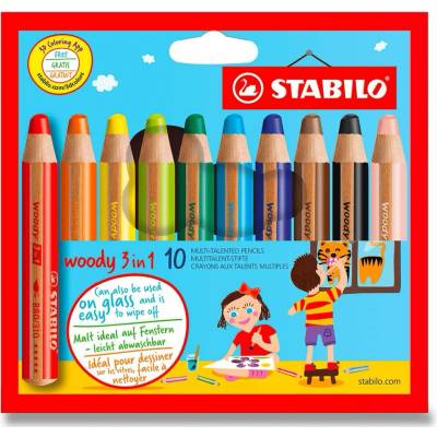 Stabilo 880/101 Pastelka Woody 3 in 1 10 ks