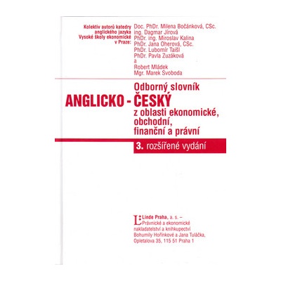 Odborný slovník anglicko- český z oblasti ekonomické, finanční a právní